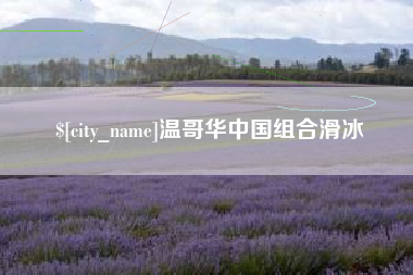 上饶温哥华中国组合滑冰