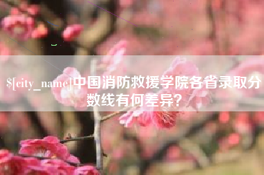 上饶中国消防救援学院各省录取分数线有何差异？