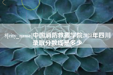上饶中国消防救援学院2021年四川录取分数线是多少