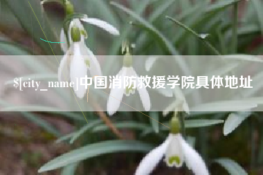 上饶中国消防救援学院具体地址