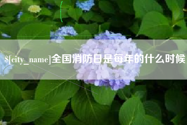 上饶全国消防日是每年的什么时候