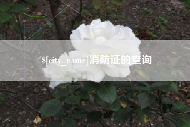 上饶消防证的查询