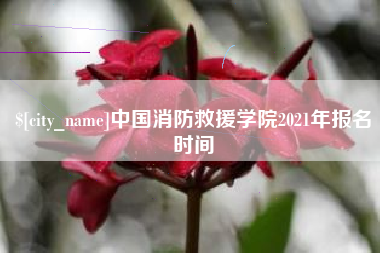 上饶中国消防救援学院2021年报名时间