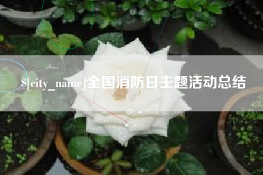 上饶全国消防日主题活动总结