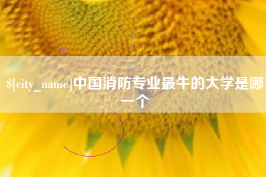 上饶中国消防专业最牛的大学是哪一个