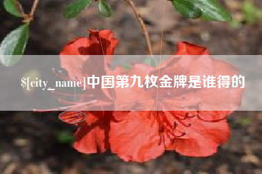 上饶中国第九枚金牌是谁得的