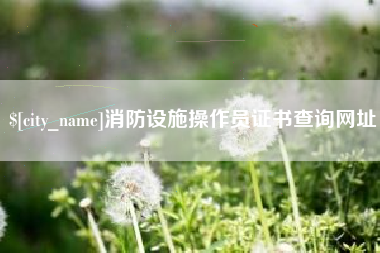 上饶消防设施操作员证书查询网址