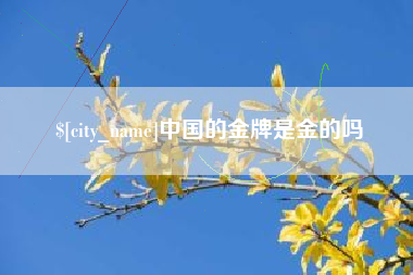 上饶中国的金牌是金的吗