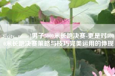 上饶男子5000米长跑决赛-更是对5000米长跑决赛策略与技巧完美运用的体现