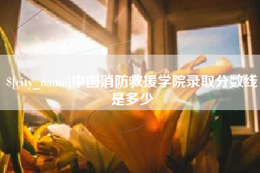 上饶中国消防救援学院录取分数线是多少