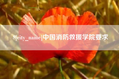 上饶中国消防救援学院要求