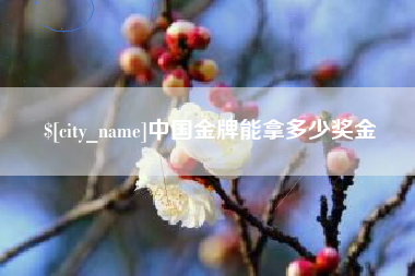 上饶中国金牌能拿多少奖金