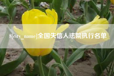 上饶全国失信人法院执行名单
