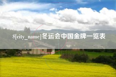 上饶冬运会中国金牌一览表