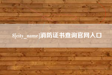上饶消防证书查询官网入口