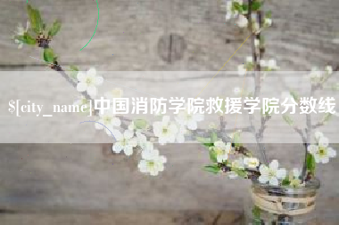 上饶中国消防学院救援学院分数线